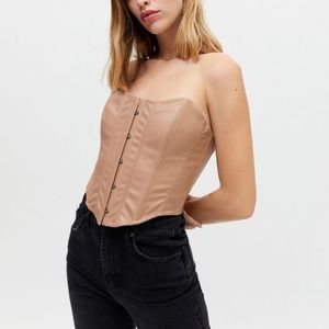 Urban Outfitters Luna Faux Leather Corset